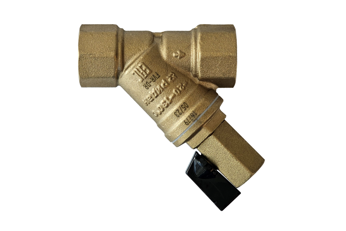 FVR-DR 065B8341R — Фильтр сетчатый со сливным краном DN15, PN25, Т от -20 °С...130 °С; материал корпуса латунь CW602N