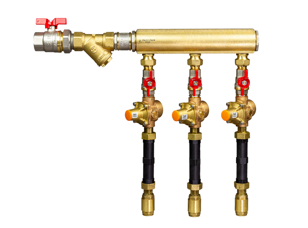 Ридан WDU.3R 160W1134R — Узел распределительный этажный для систем водоснабжения V2 DN32-10L-25-BV15-7BIZ15