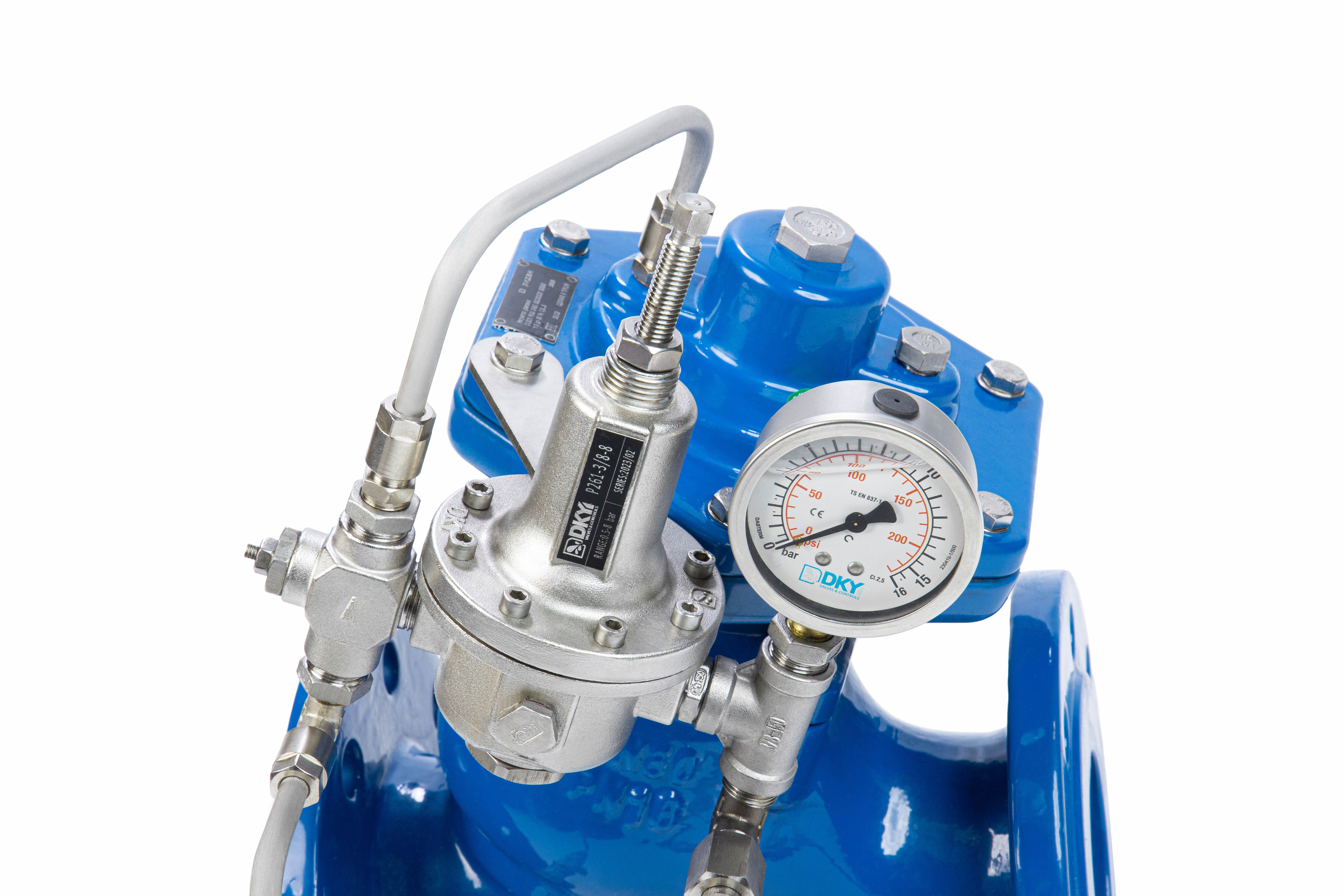 Ридан C301-R 082X6144RL2 — Регулятор давления «до себя» в сборе DN125, PN16 (диапазон настройки: 2...16 бар, L=400 мм)